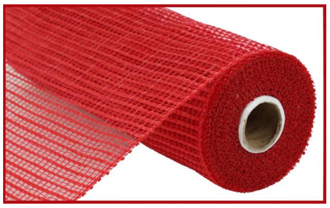 10" Red Horizontal Wide Stripe Mesh