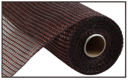 Dark Brown - Horizontal Wide Stripe Mesh