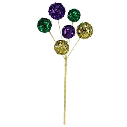 Glittered Beaded Ball Spray