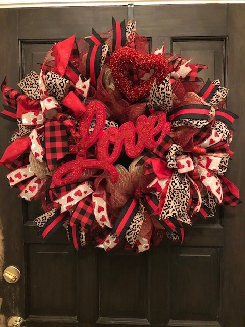 Cheetah Print Love Valentine Wreath