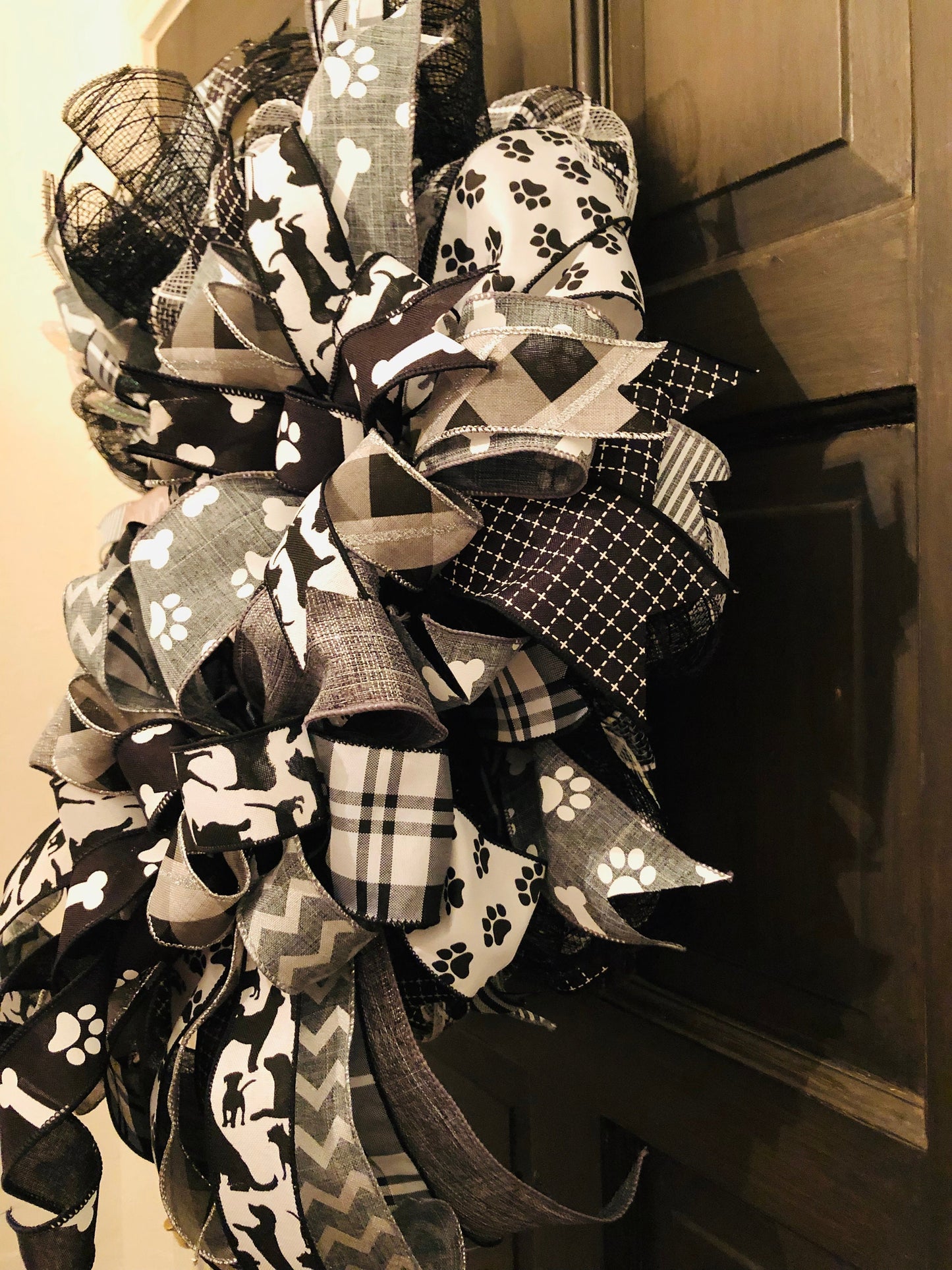 Dog Lover's Wreath, Dog Wreath, Pet Wreath, Dog Door Decor, Everyday Wreath, Welcome Wreath
