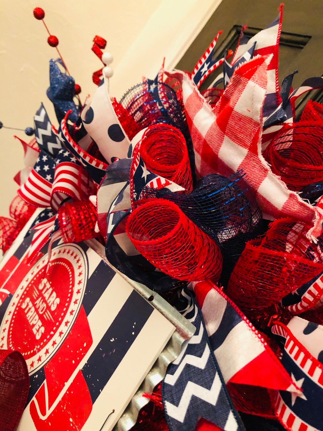 Stars and Stripes Patriotic 4th of July Wreath