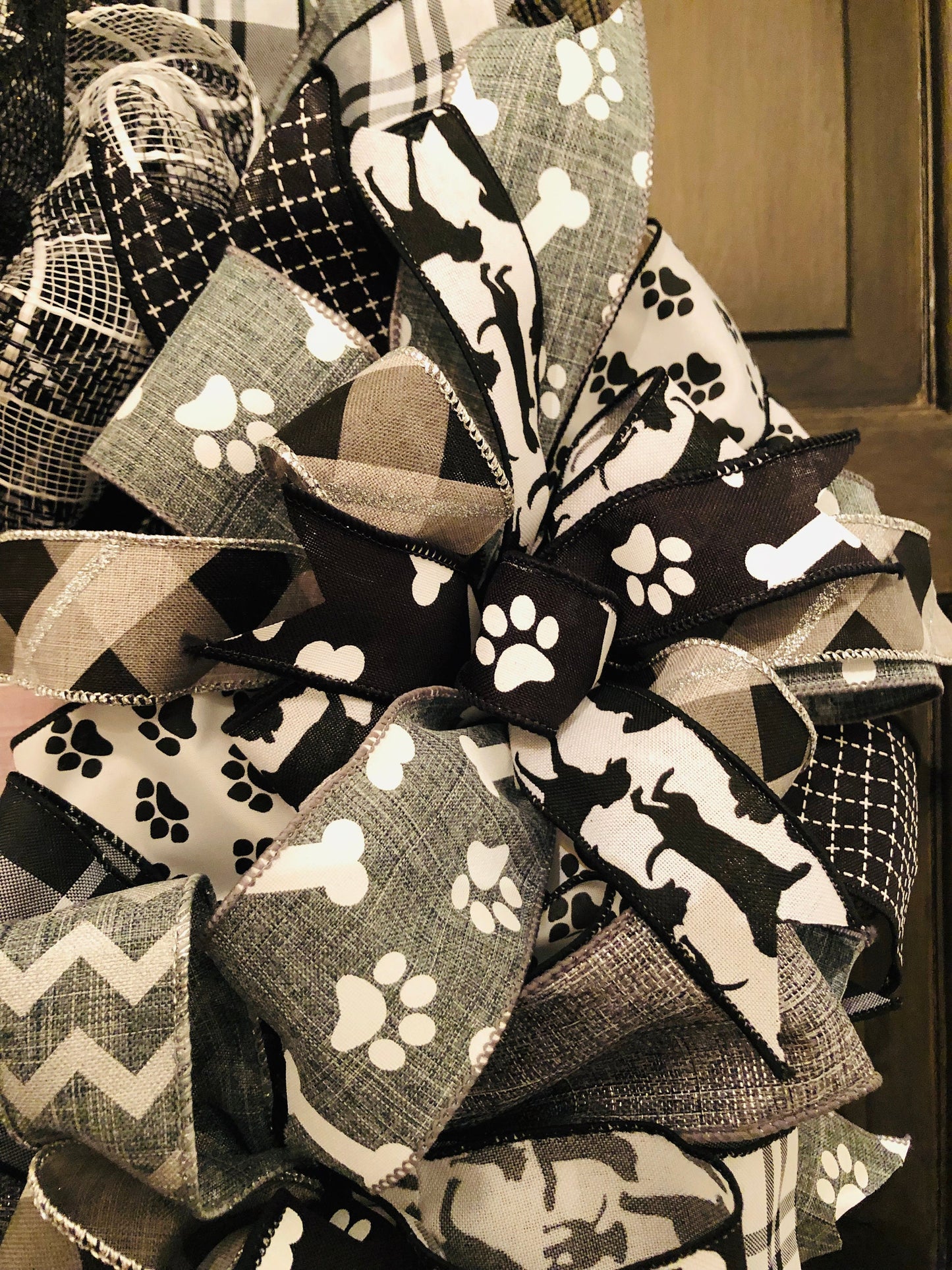 Dog Lover's Wreath, Dog Wreath, Pet Wreath, Dog Door Decor, Everyday Wreath, Welcome Wreath