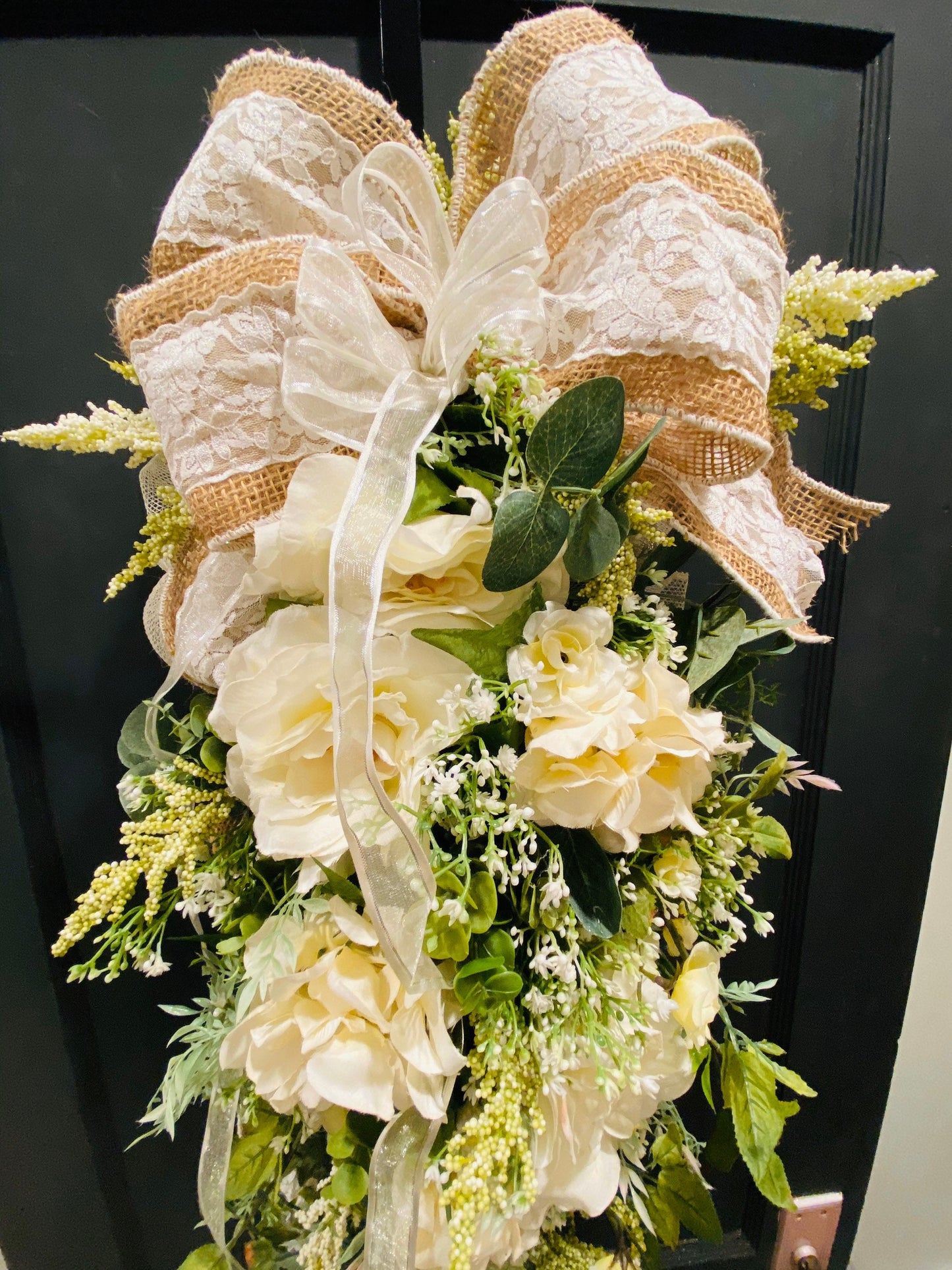 Rustic Wedding Swag, Wedding Decorations, Spring Door Decor, Wedding Decor, Spring Floral Swag, Floral Swag