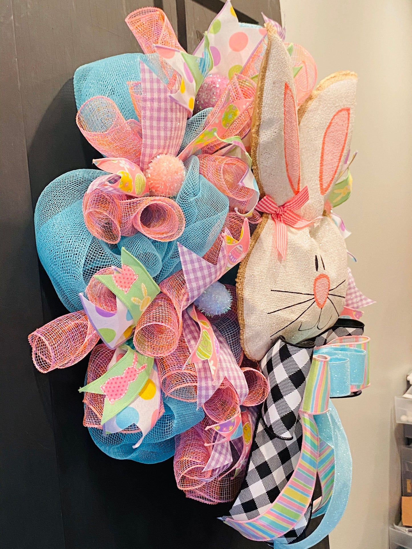 Bunny Wreath, Easter Bunny Wreath, Easter Decorations, Easter Wreath, Easter Door Decor, Spring Wreath, Easter Gifts