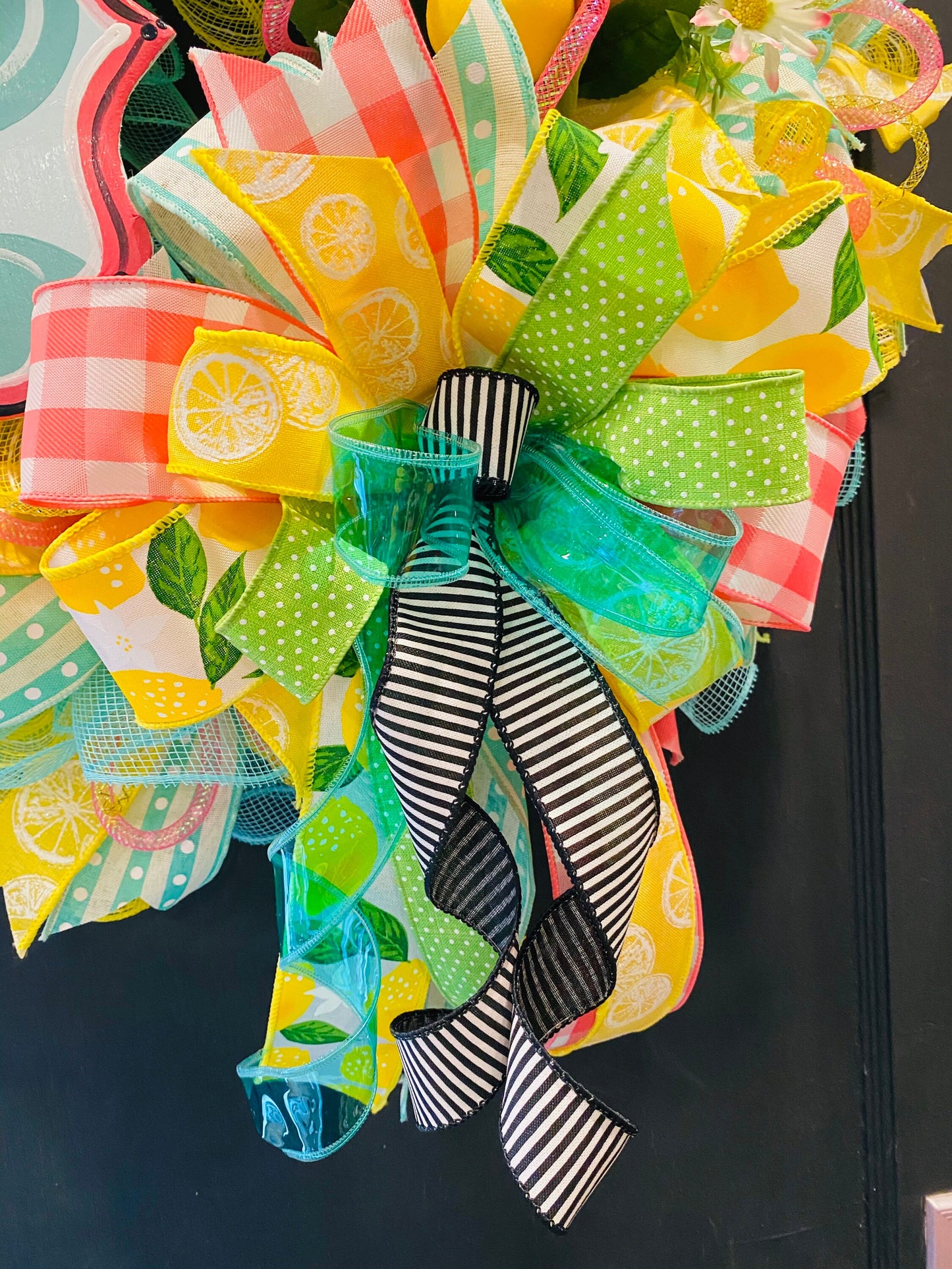 Lemon Wreath, Lemon Decor, Spring Wreath, Summer Door Decor, Facebook Live Wreath, Summer Wreath, Summer Fun Wreath