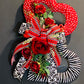 Double Heart Floral Valentine Wreath