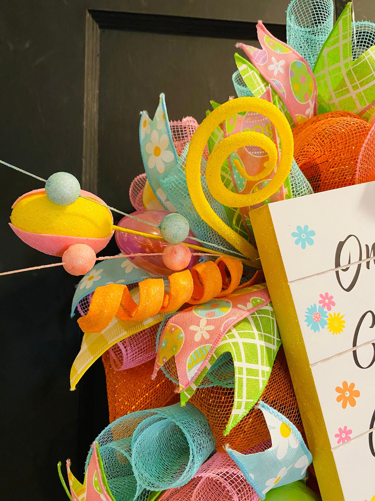 Whimsical Sweet Spring Easter One Cute Chick Wreath