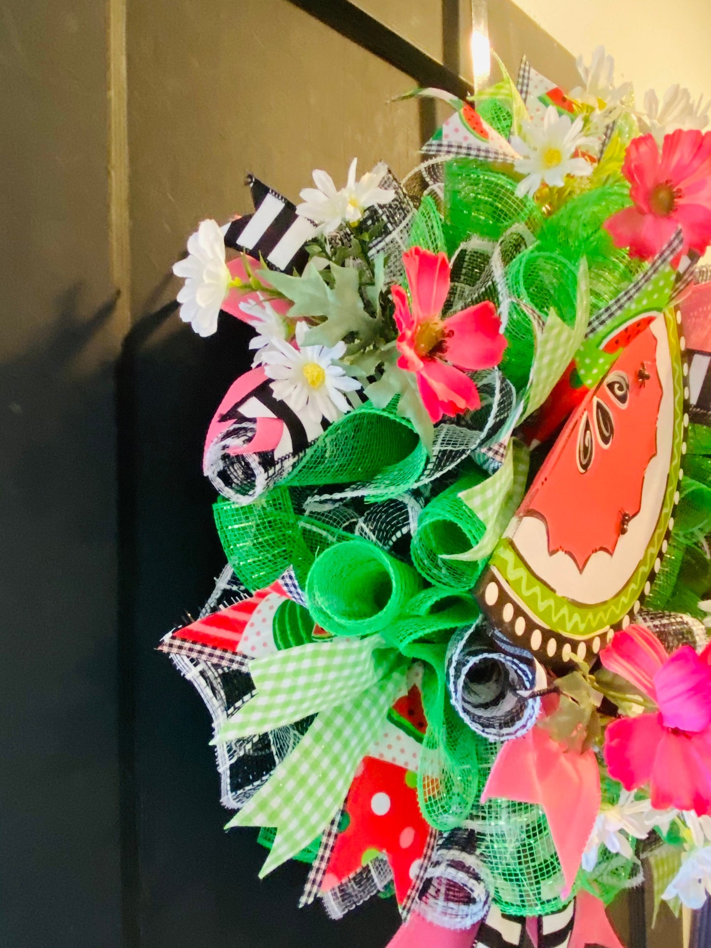Watermelon Welcome Wreath, Watermelon Wreath, Welcome Wreath, Summer Wreath, Summer Front Door Decor, Everyday Wreath, Deco Meah Wreath