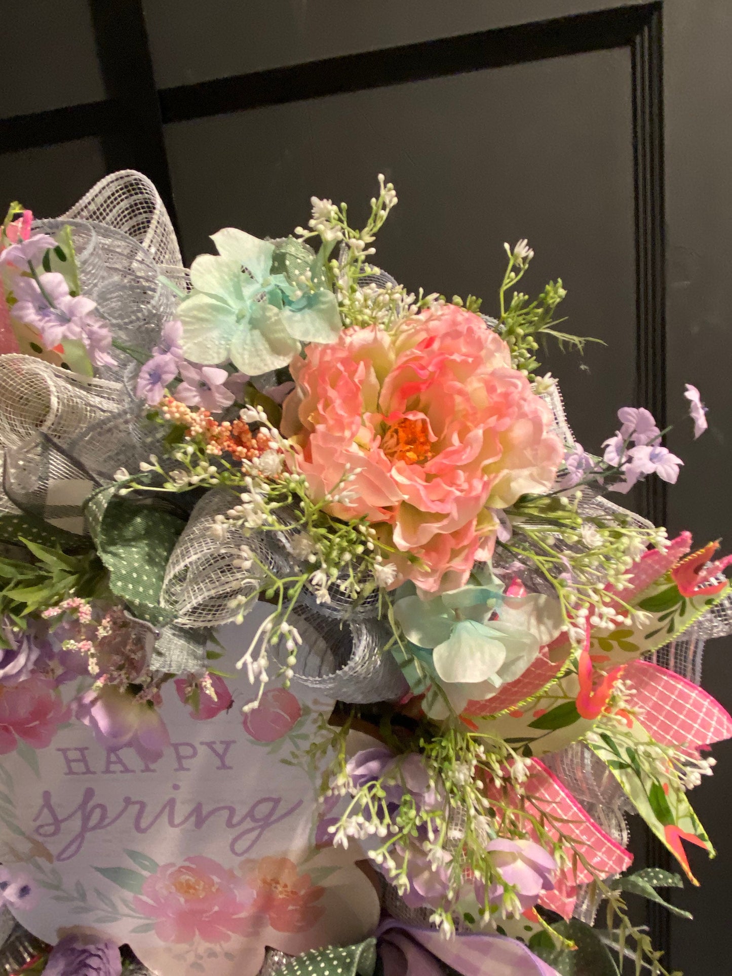 Happy Spring Floral Welcome Everyday Spring Summer Wreath