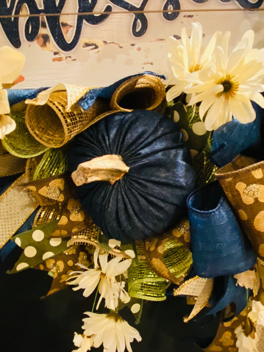 Blessed Wreath, Facebook Live Wreath, Everyday Wreath, Sunflower Wreath, Fall Wreath, Wreath Kit, Welcome Wreath, Fall Wreath Kit