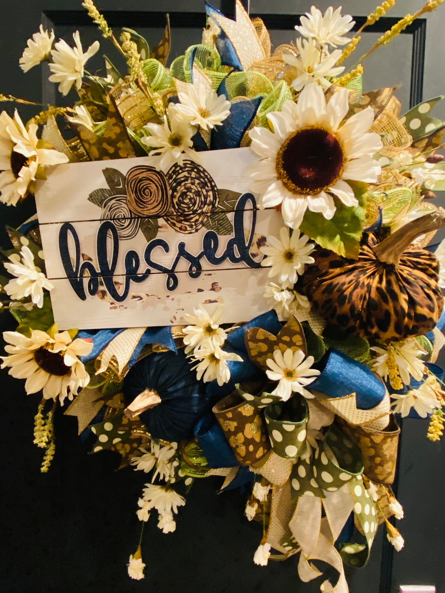 Blessed Wreath, Facebook Live Wreath, Everyday Wreath, Sunflower Wreath, Fall Wreath, Wreath Kit, Welcome Wreath, Fall Wreath Kit