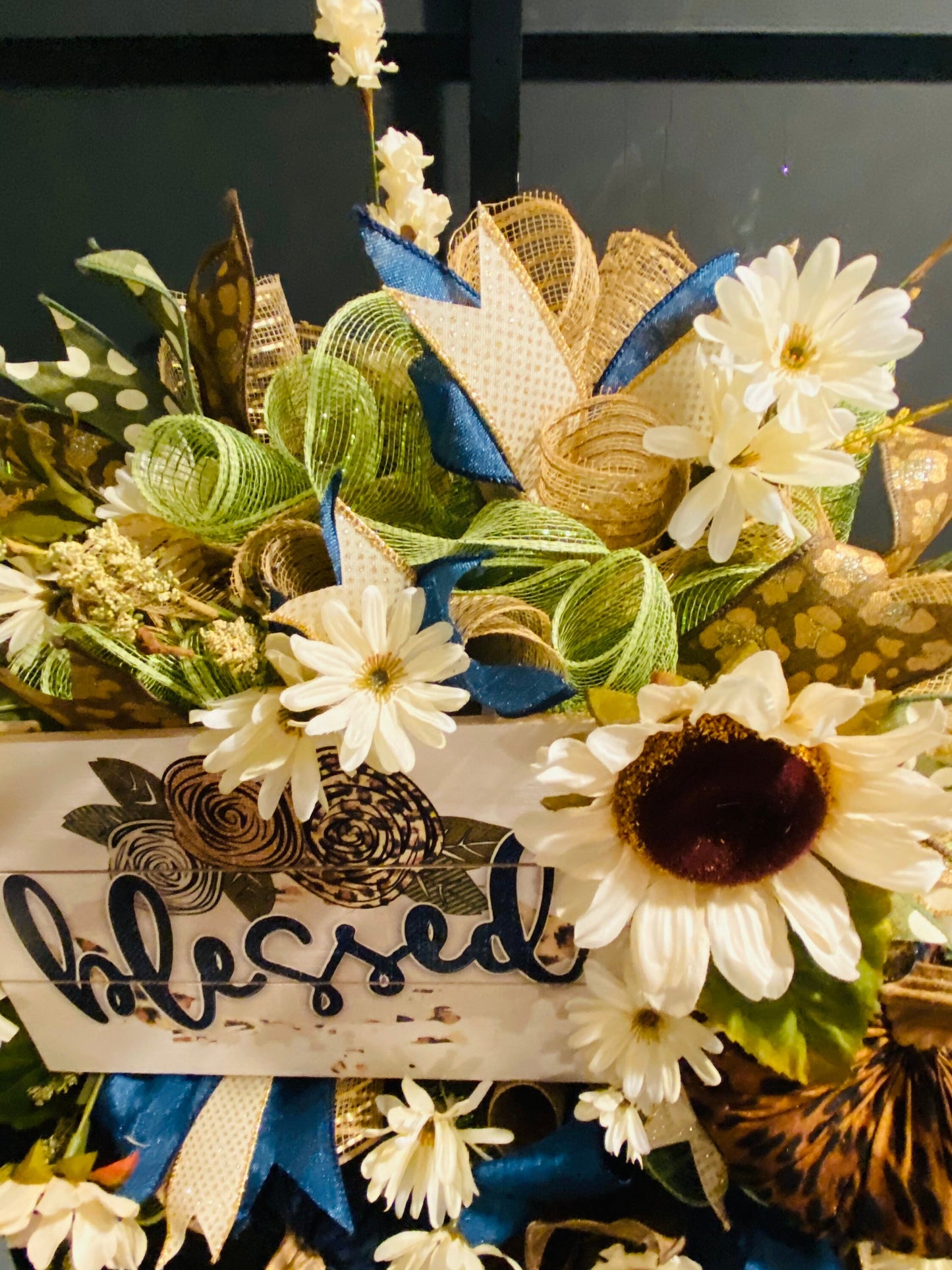 Blessed Wreath, Facebook Live Wreath, Everyday Wreath, Sunflower Wreath, Fall Wreath, Wreath Kit, Welcome Wreath, Fall Wreath Kit