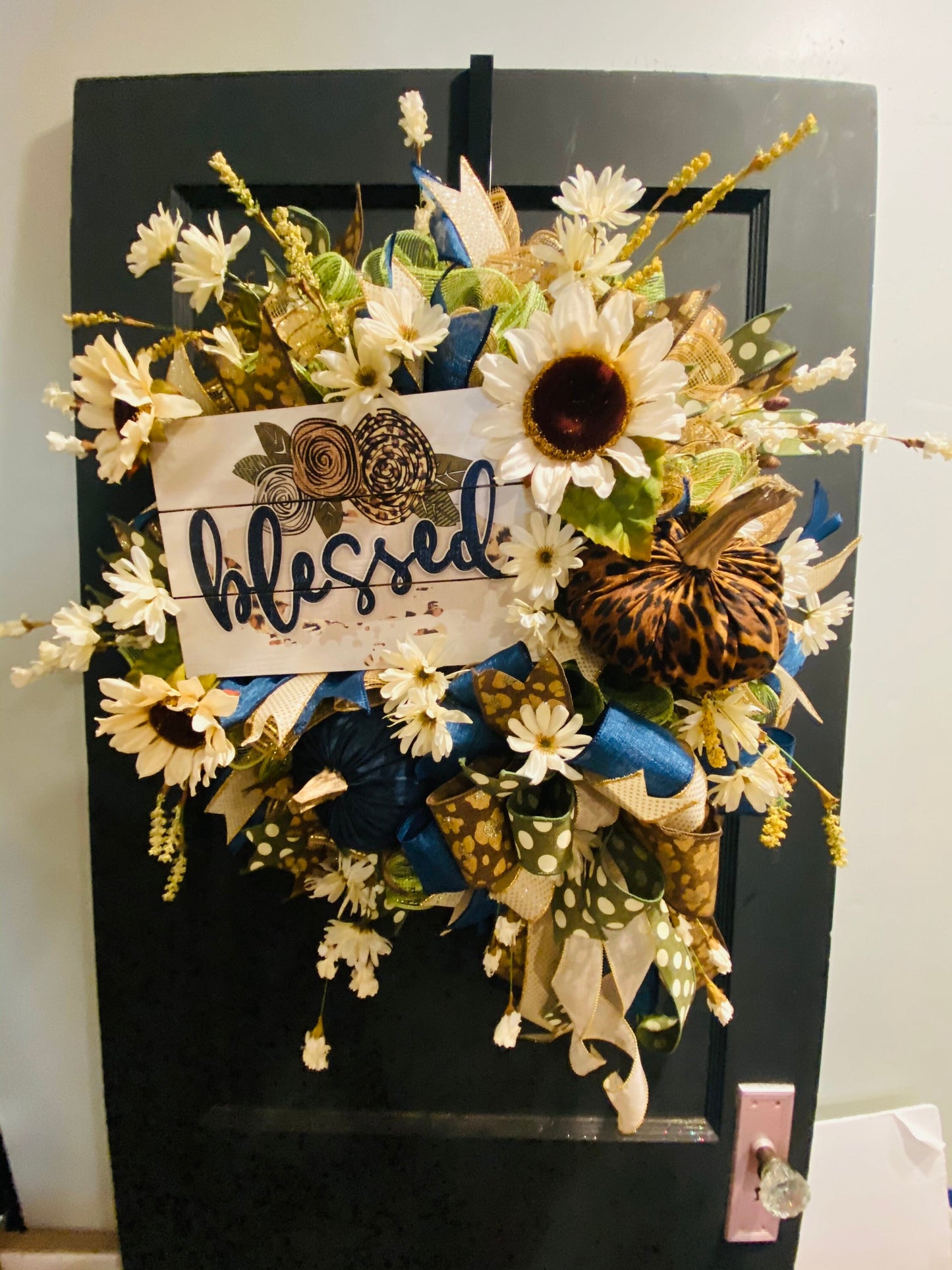 Blessed Wreath, Facebook Live Wreath, Everyday Wreath, Sunflower Wreath, Fall Wreath, Wreath Kit, Welcome Wreath, Fall Wreath Kit