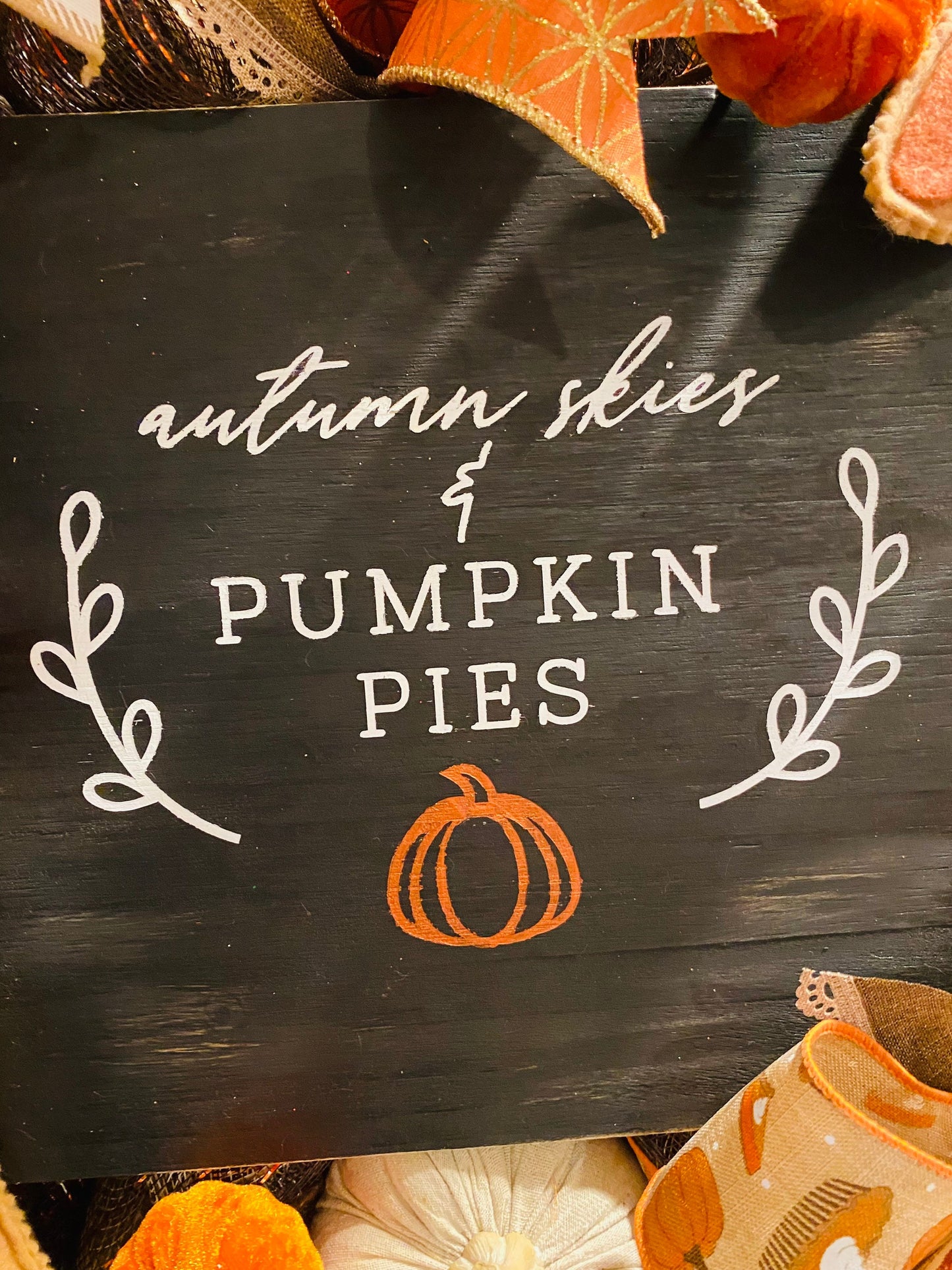 Autumn Skies & Pumpkin Pies Wreath,Pumpkin Spice Fall Wreath, Everyday Wreath, Pumpkin Wreath, Fall Wreath, Welcome Wreath, Fall Decorations
