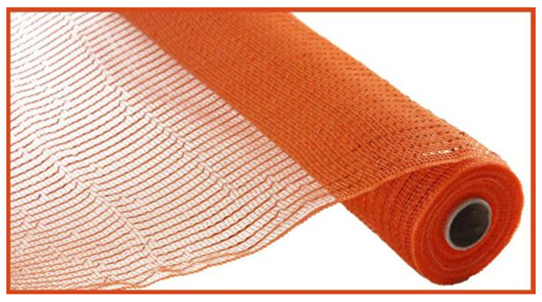 Orange w/Orange Foil - Wide Foil Mesh
