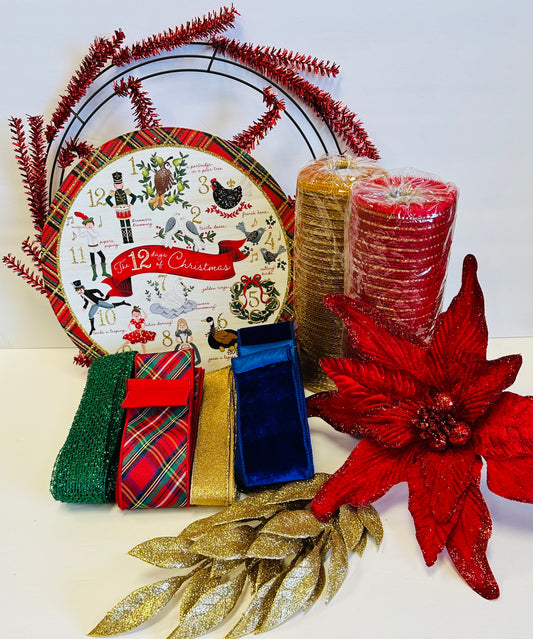 Party Kit - Copy of 12 Days of Christmas DIY Wreath Kit