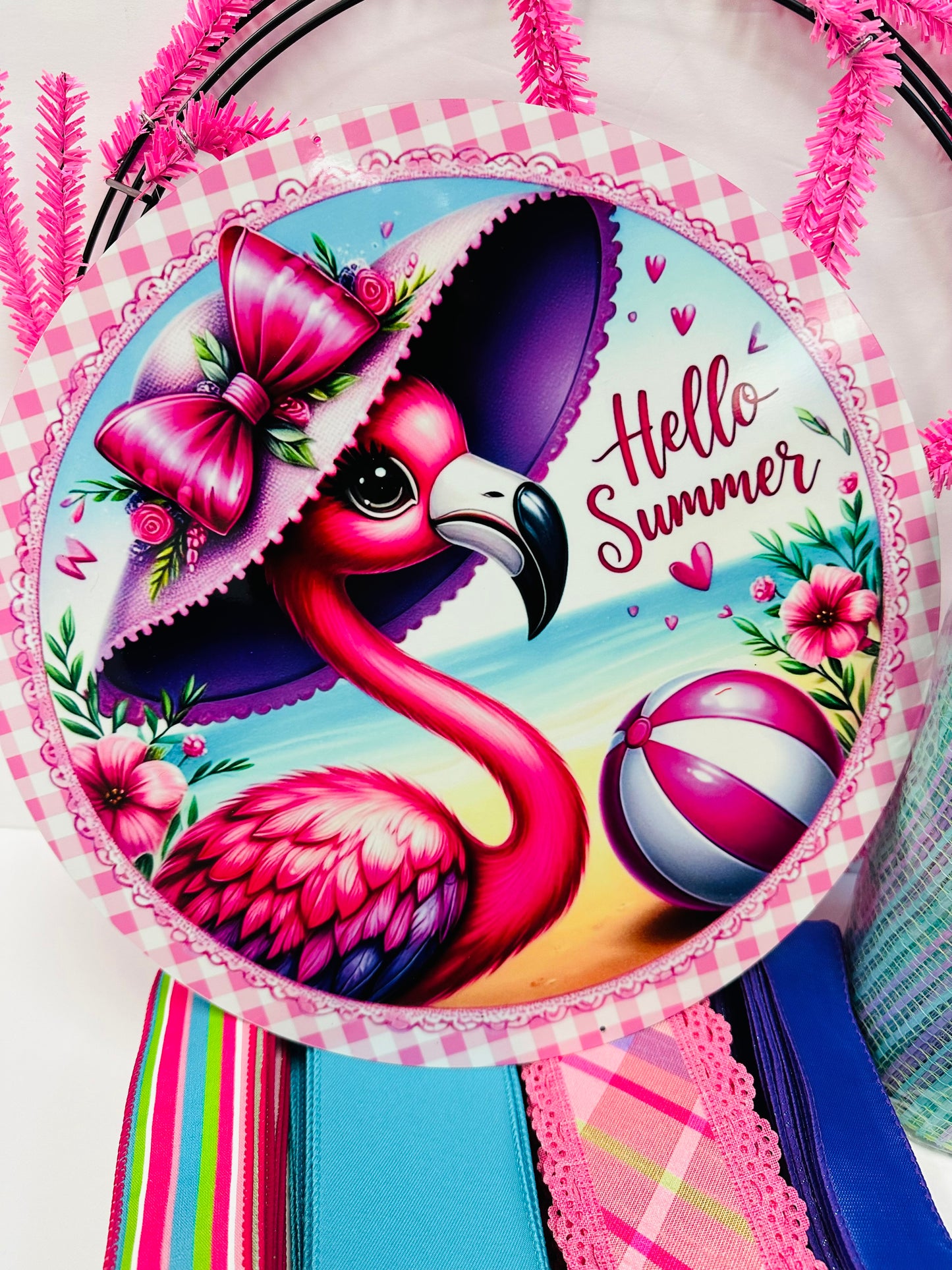 Hello Summer Flamingo DIY Wreath Kit