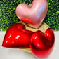 8" Candy Apple Hearts by Farrisilk