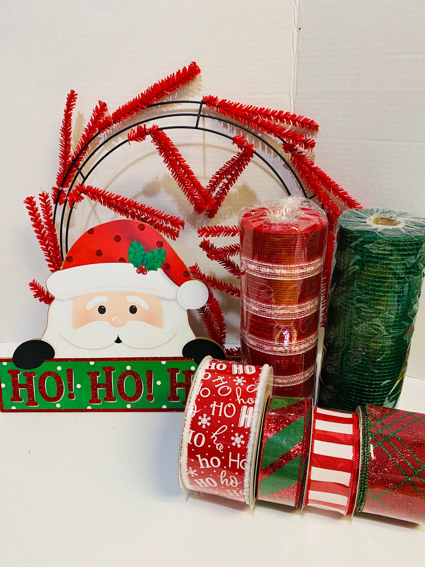 Ho Ho Ho Santa Christmas Winter Holiday DIY Wreath Kit