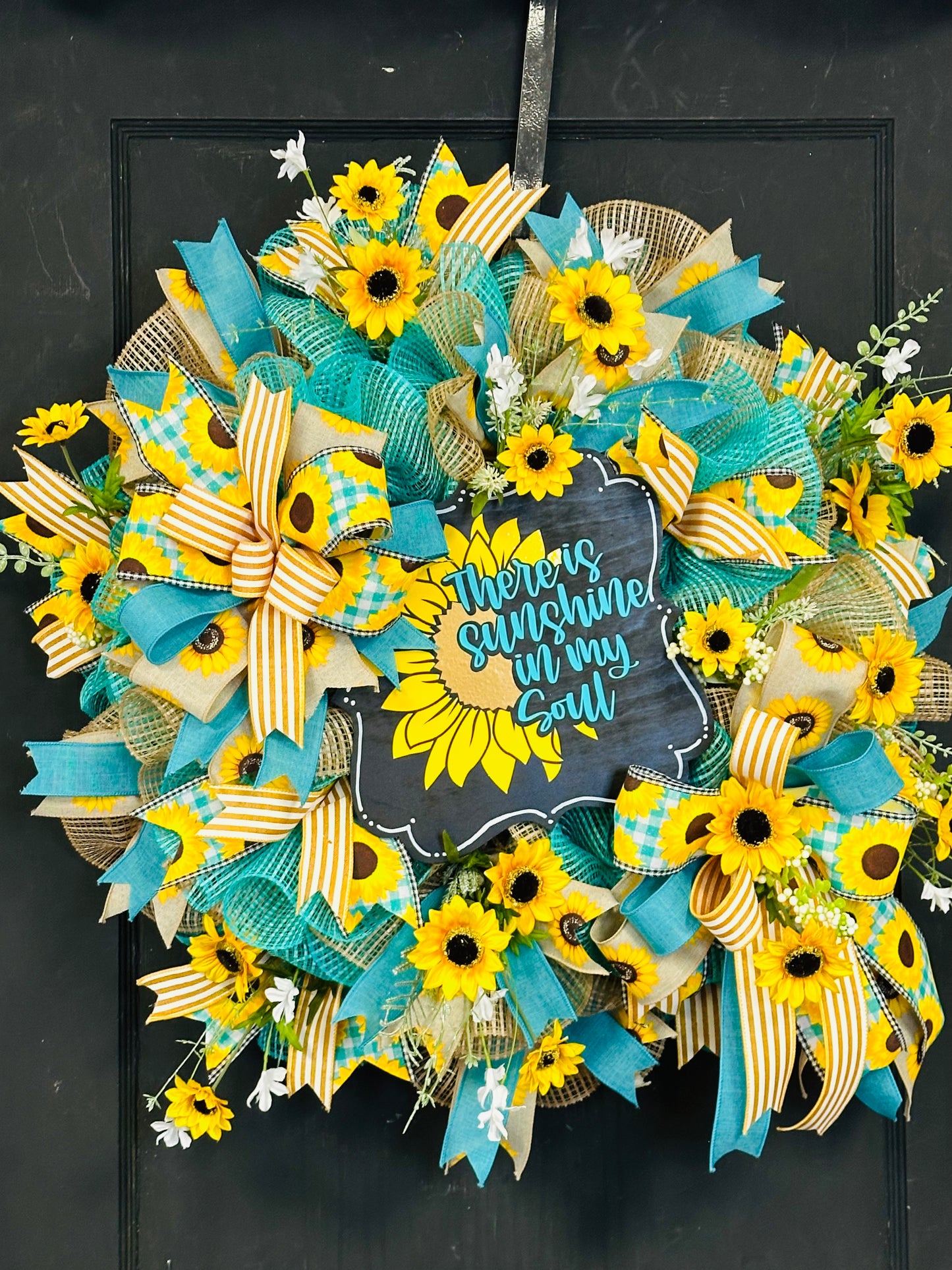 I Have Sunshine in My Soul Sunflower Wreath