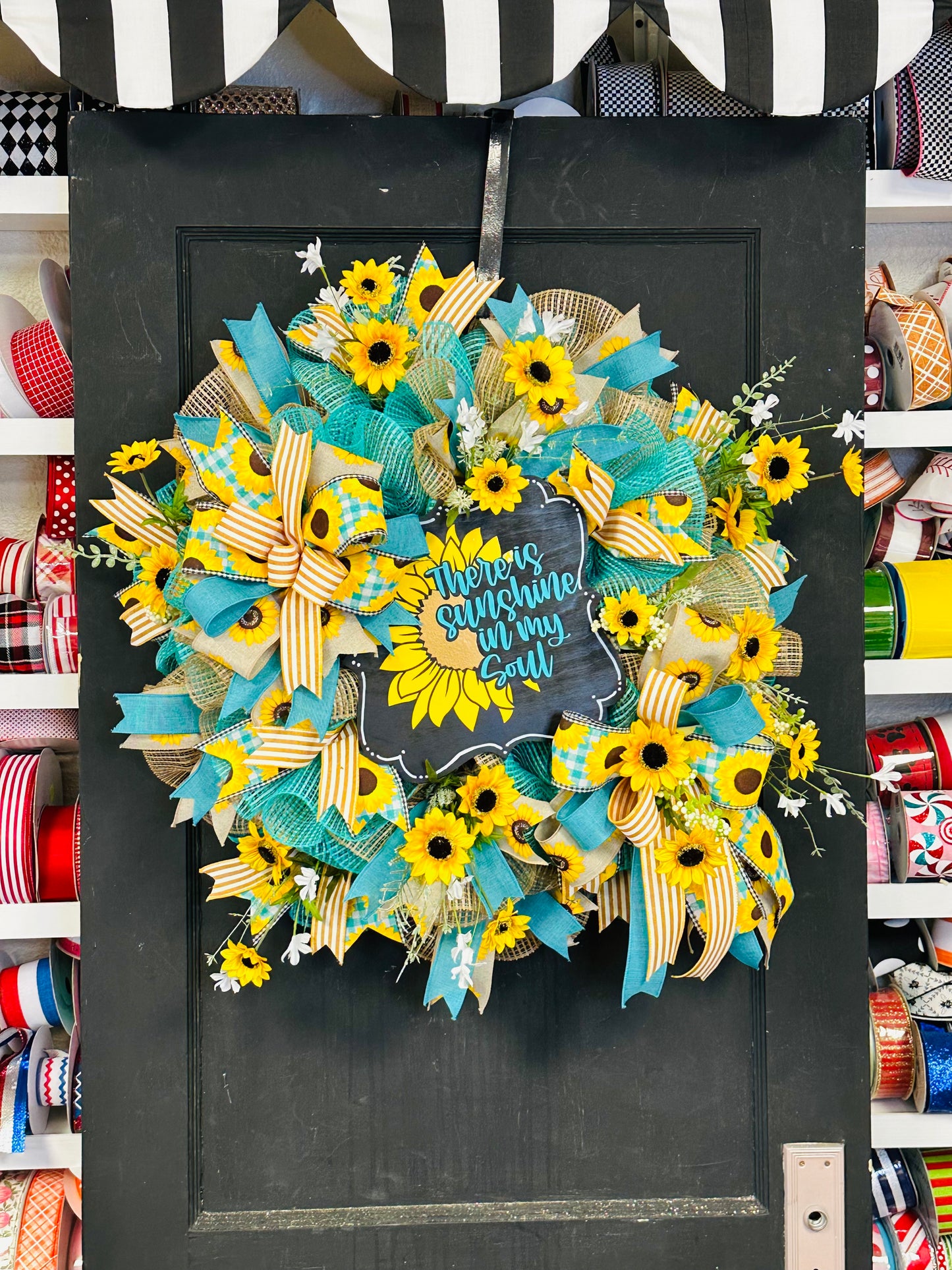 I Have Sunshine in My Soul Sunflower Wreath