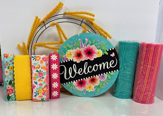 Wreath Kit - Tropical Summer Welcome DIY Kit