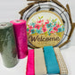 Welcome Floral Basket Everyday DIY Wreath Kit