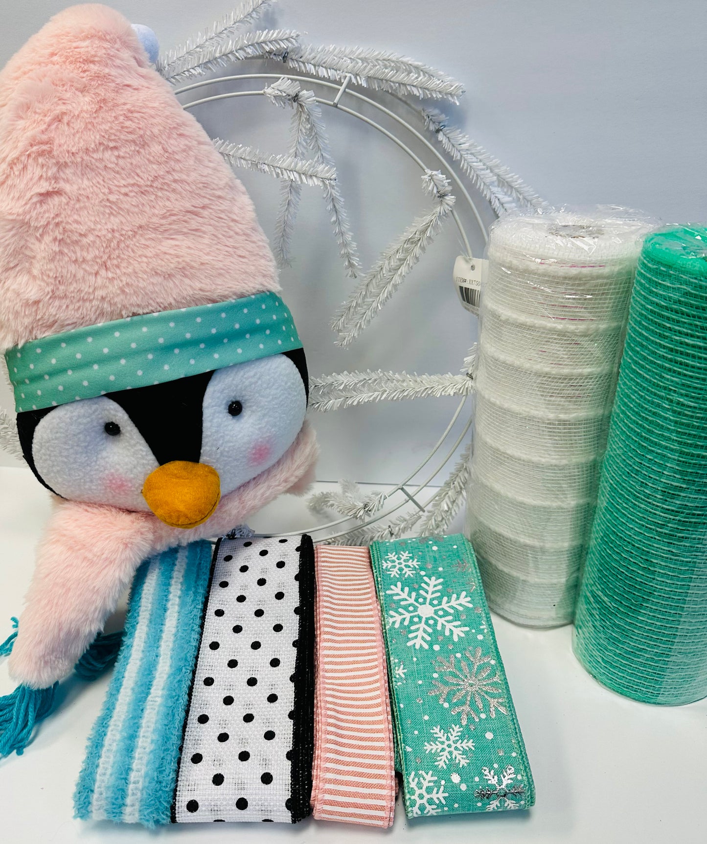 Plush Penguin DIY Wreath Kit