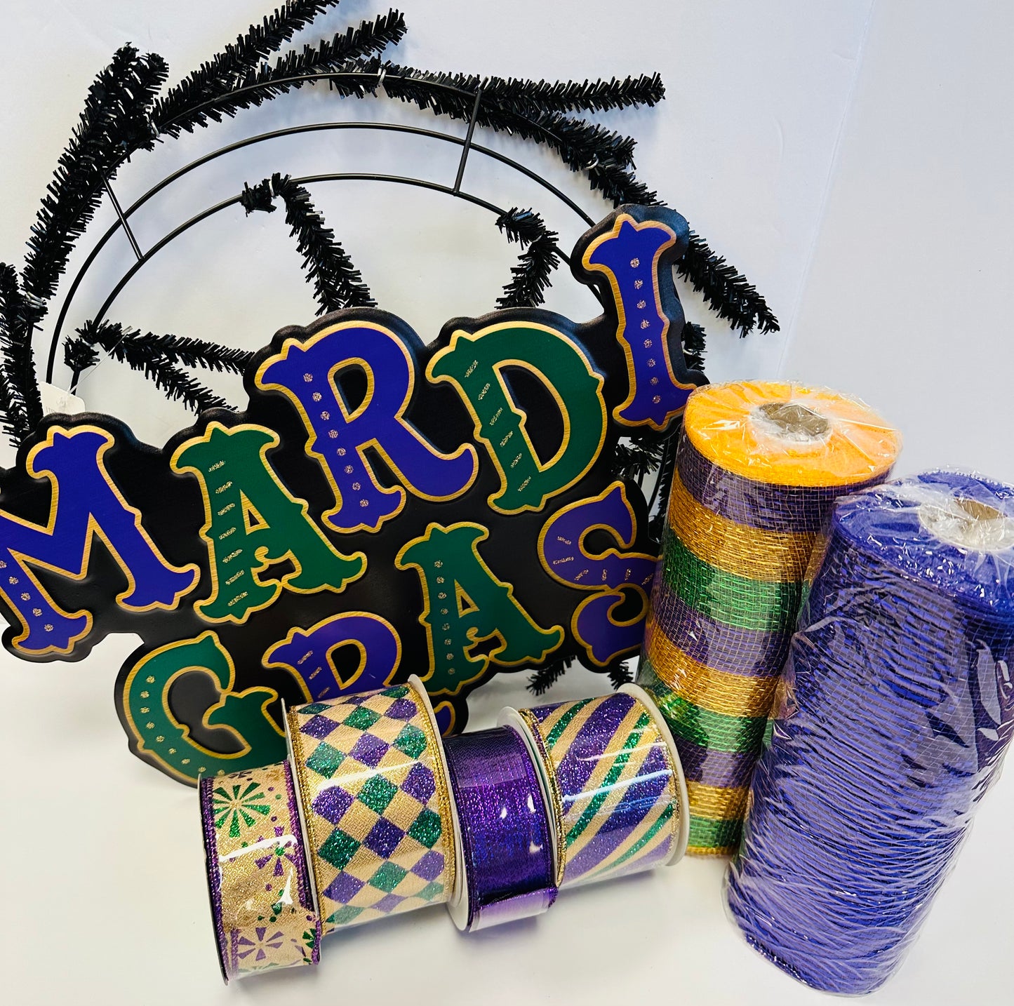 Party Kit - Mardi Gras DIY Wreath Kit