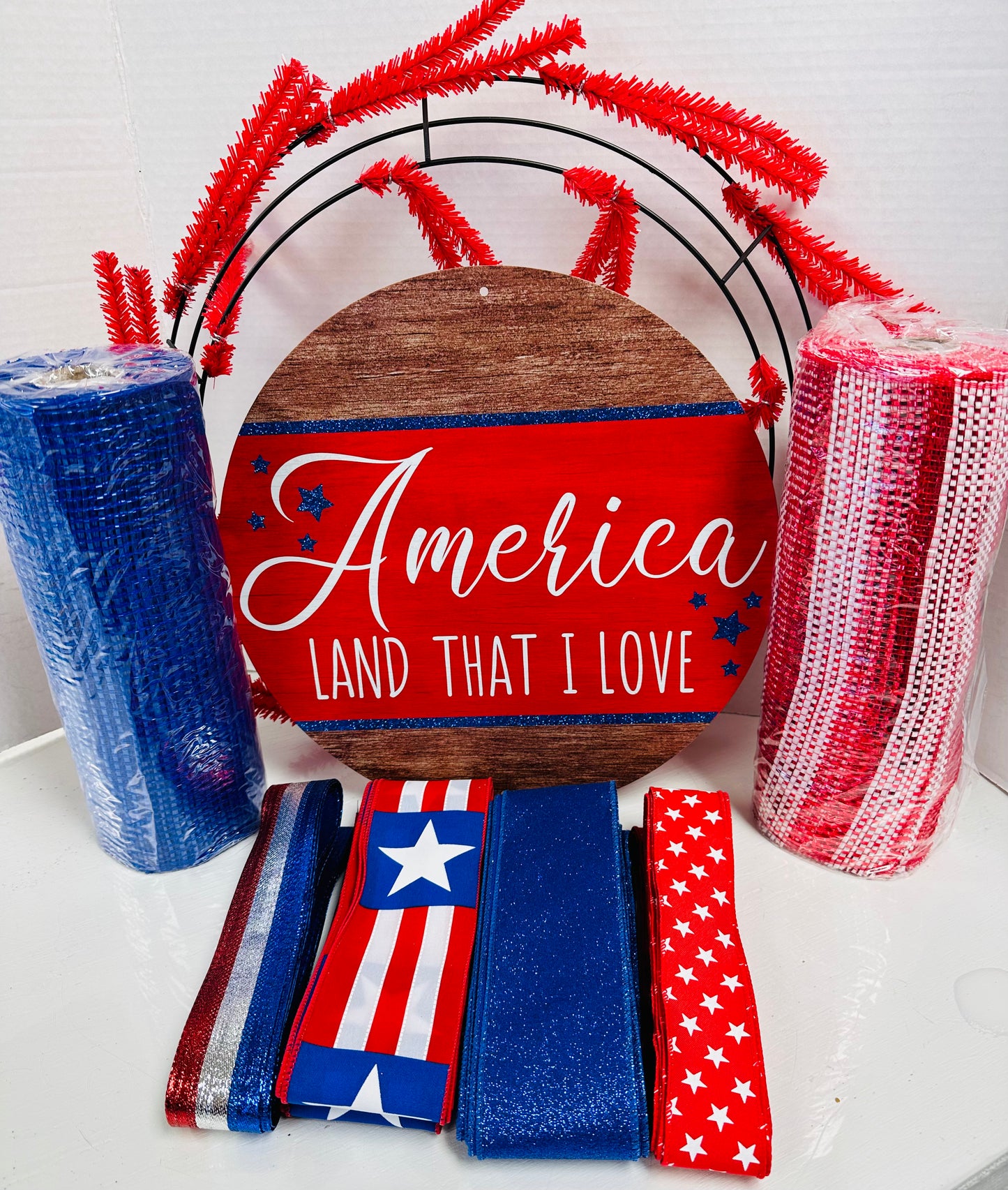 Wreath Kit - America, Land That I Love DIY kit
