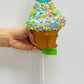 20"L Blue Sugar Bunny Cupcake Pick