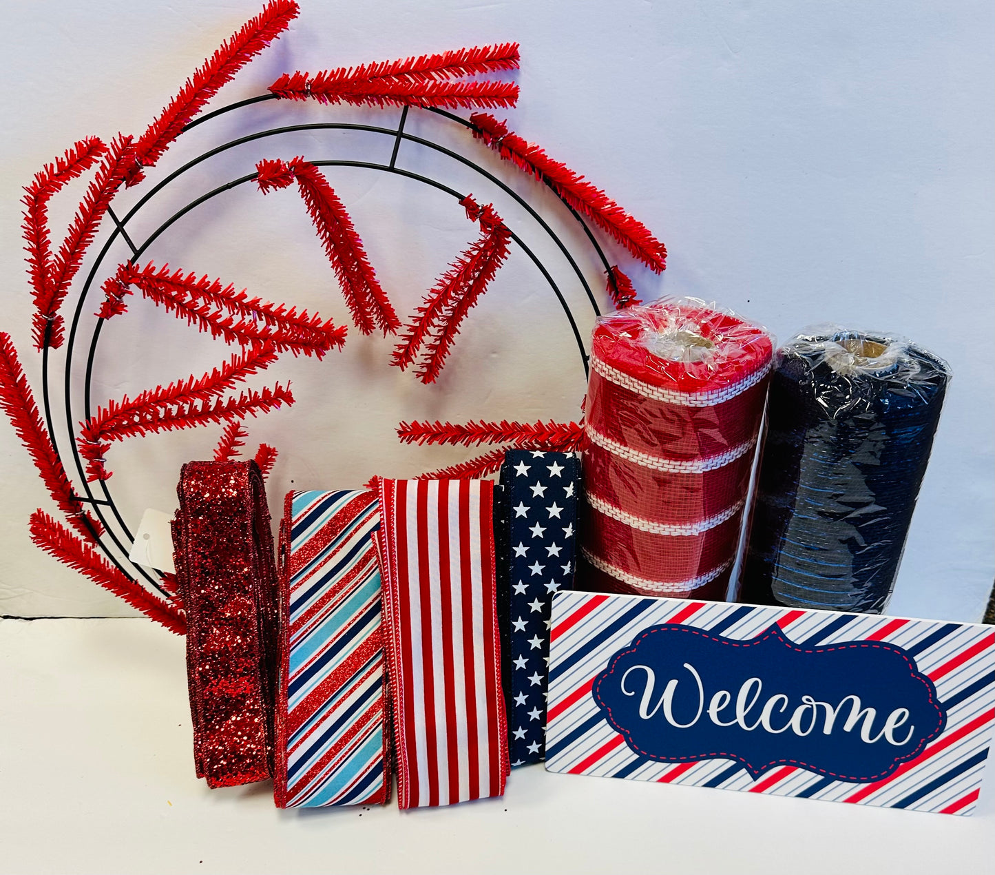 Party Kit - Patriotic Welcome DIY Kit (Diagonal Stripe) (Copy)