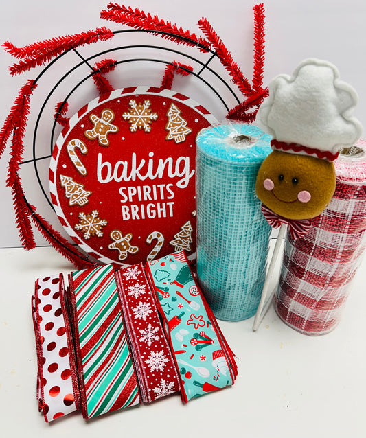 Party Kit - Baking Spirits Bright Gingerbread Christmas Holiday DIY Kit