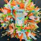 Happy Easter (Teal & Orange) Spring DIY Wreath Kit