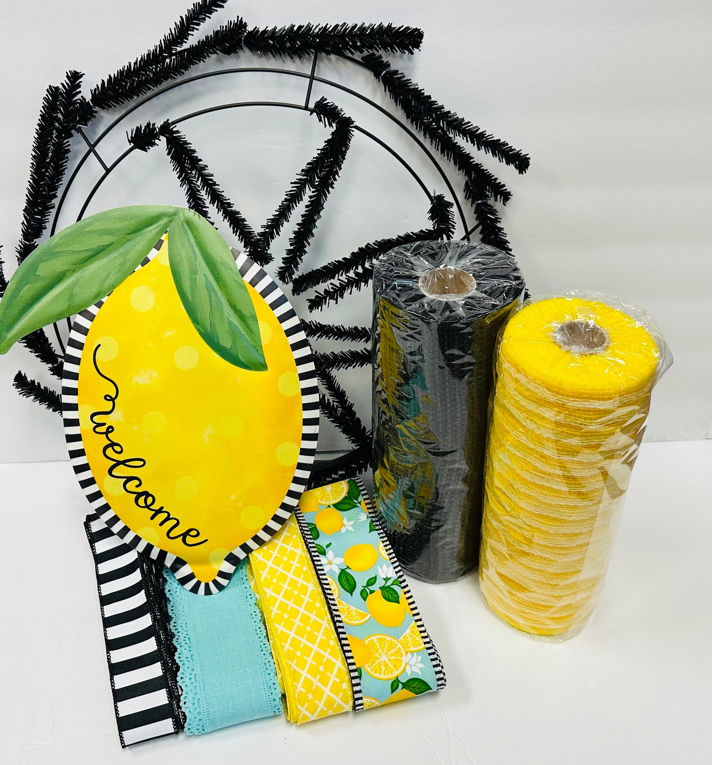 Lemon Welcome Spring Summer DIY Wreath Kit