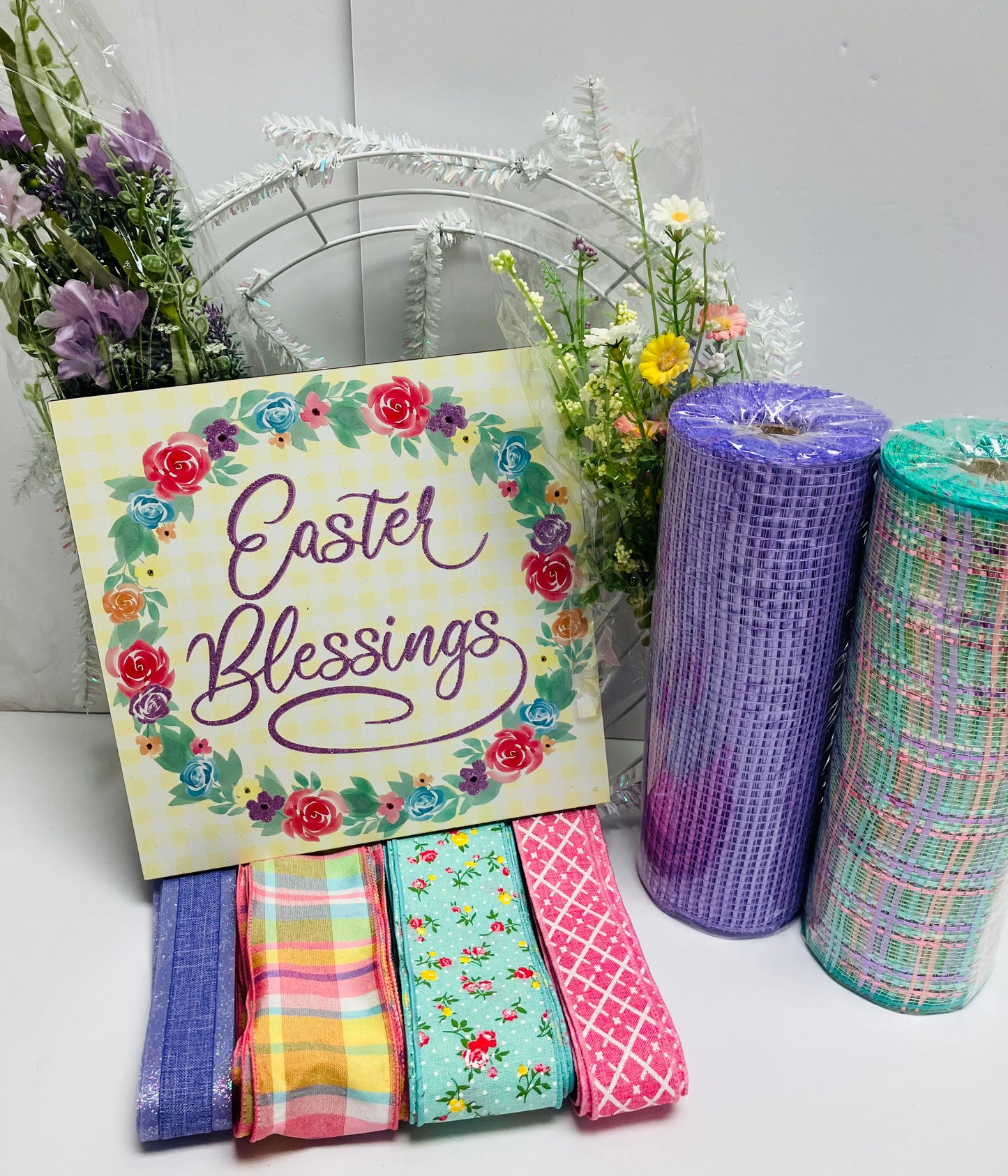 Party Kit - Easter Blessings Spring Spiritual Easter DIY Kit with Florals