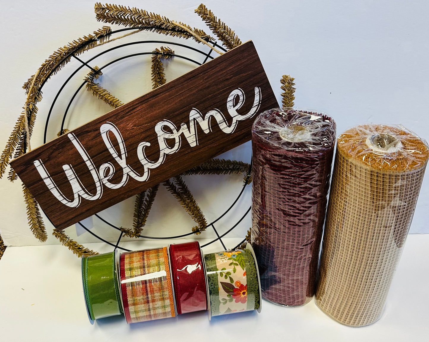 Party Kit - Welcome Fall DIY Party Kit (Brown Wood)