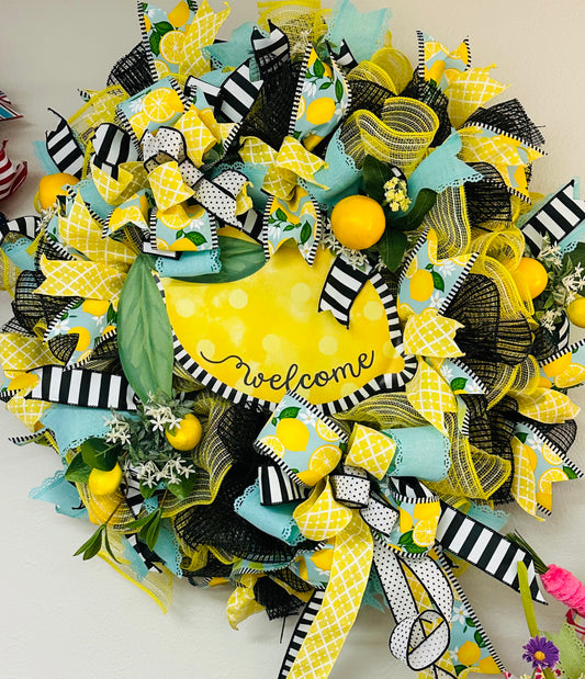 Lemon Welcome Spring Summer DIY Wreath Kit