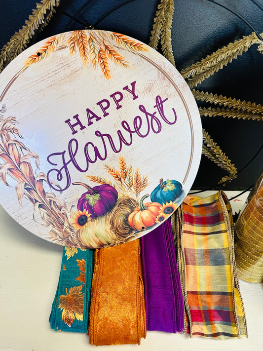 NEW Happy Harvest Fall Welcome DIY Wreath Kit