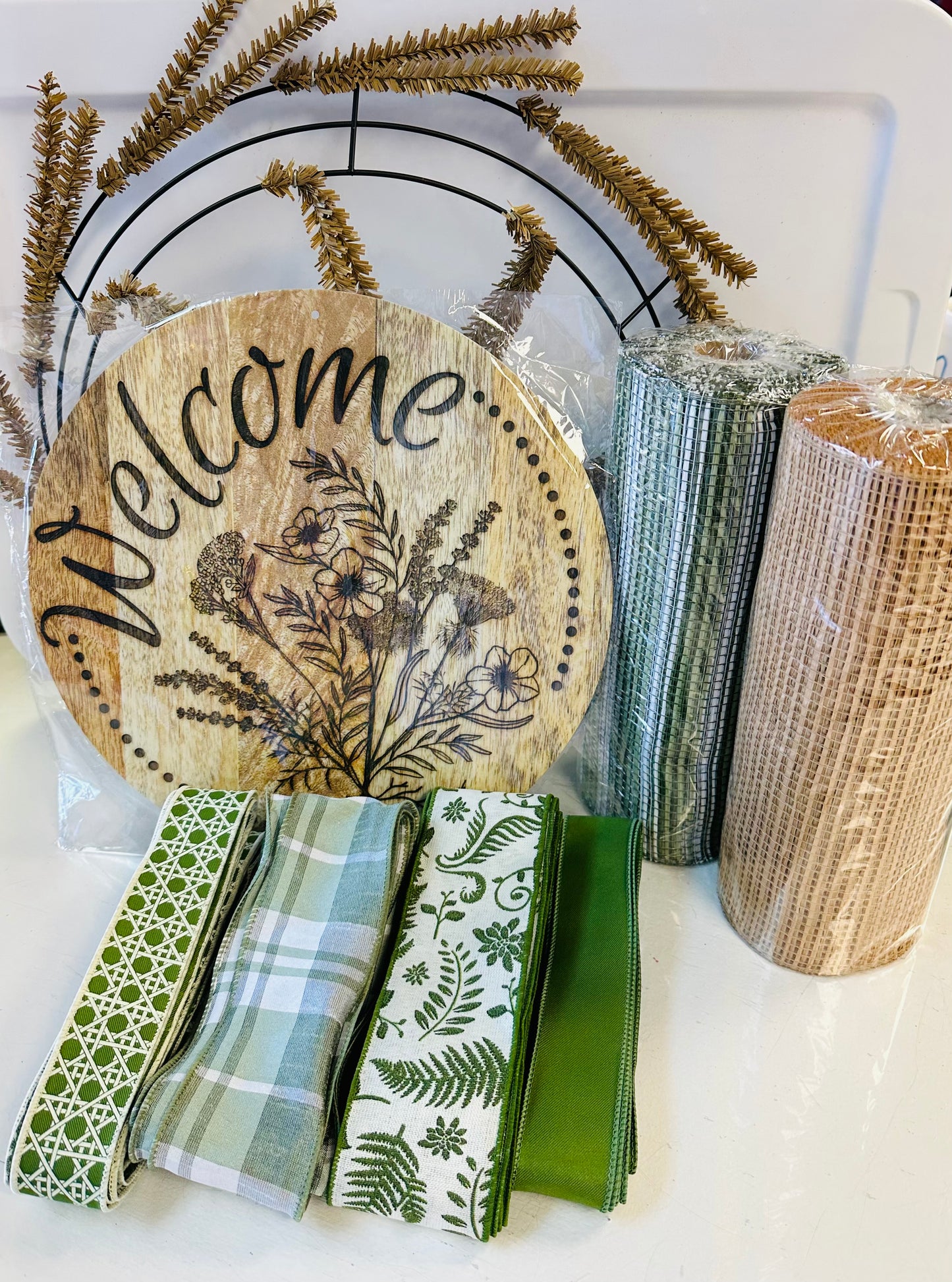 Wildflower Welcome Everyday Spring Summer Fall Wreath Kit