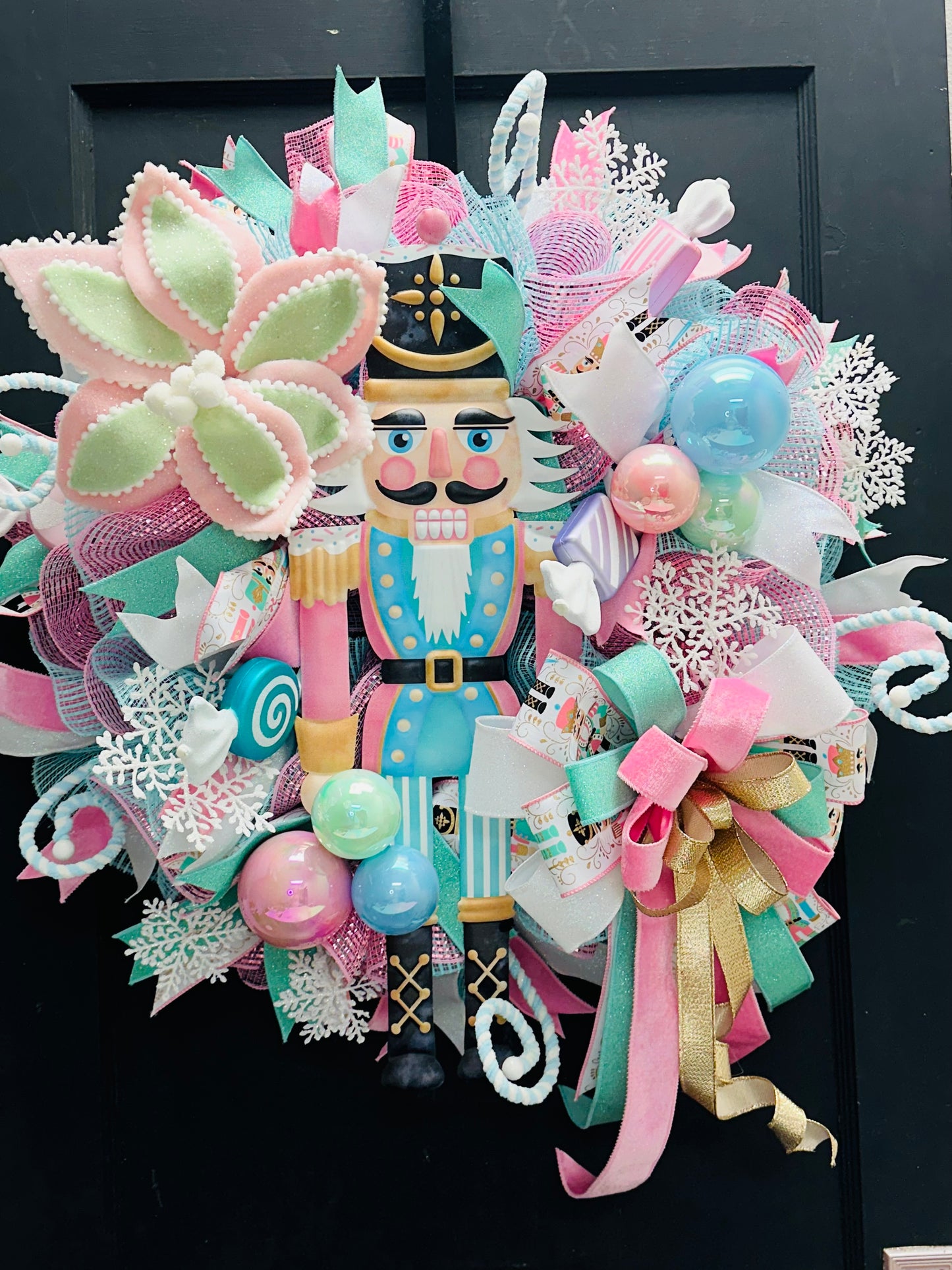 Pastel Nutcracker Christmas Winter Holiday Wreath