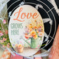 Love Grows Here Everyday Spring DIY Wreath Kit with Florals