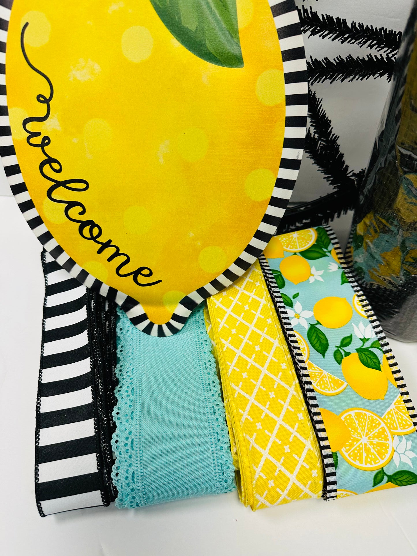 Lemon Welcome Spring Summer DIY Wreath Kit