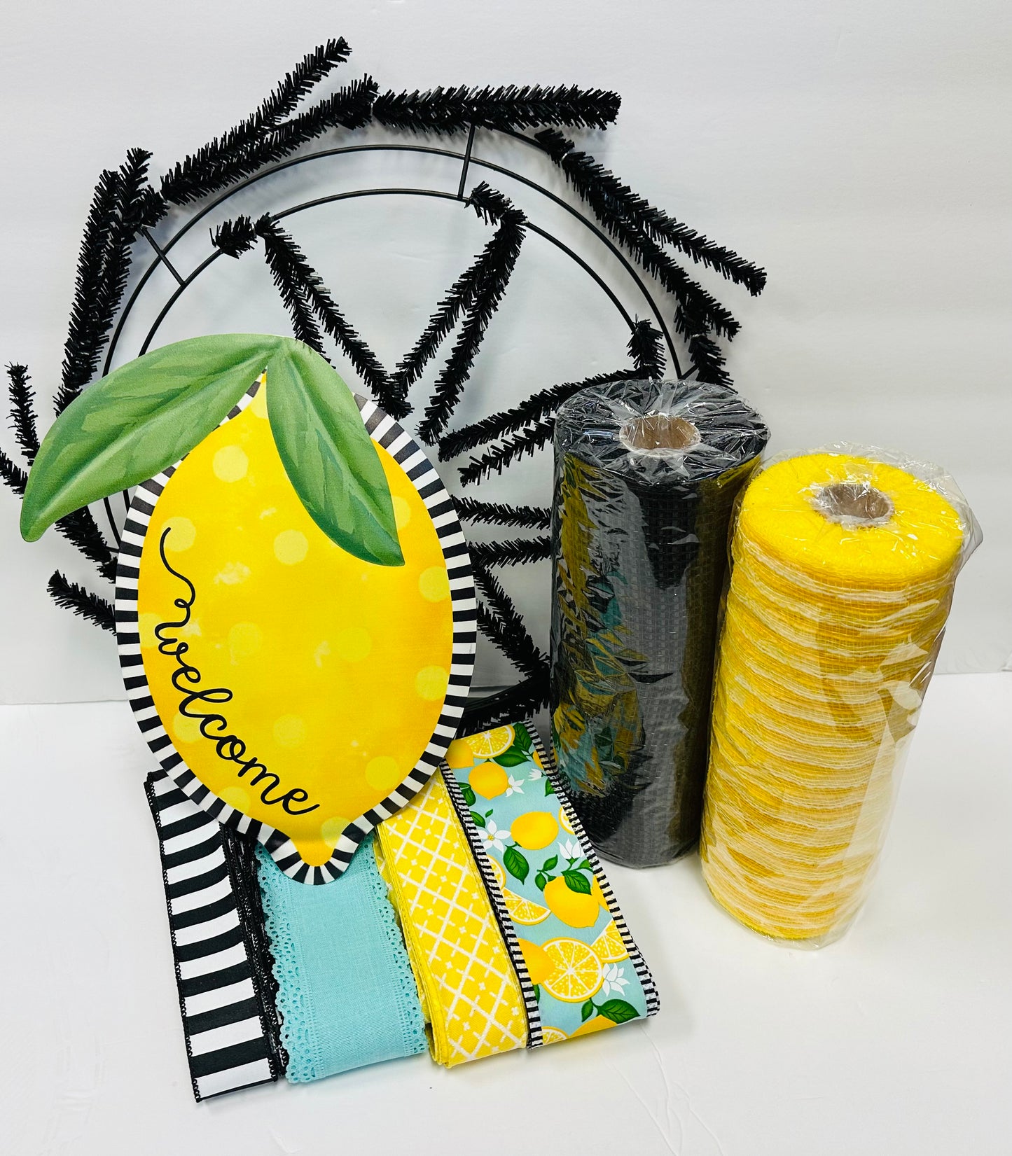 Lemon Welcome Spring Summer DIY Wreath Kit