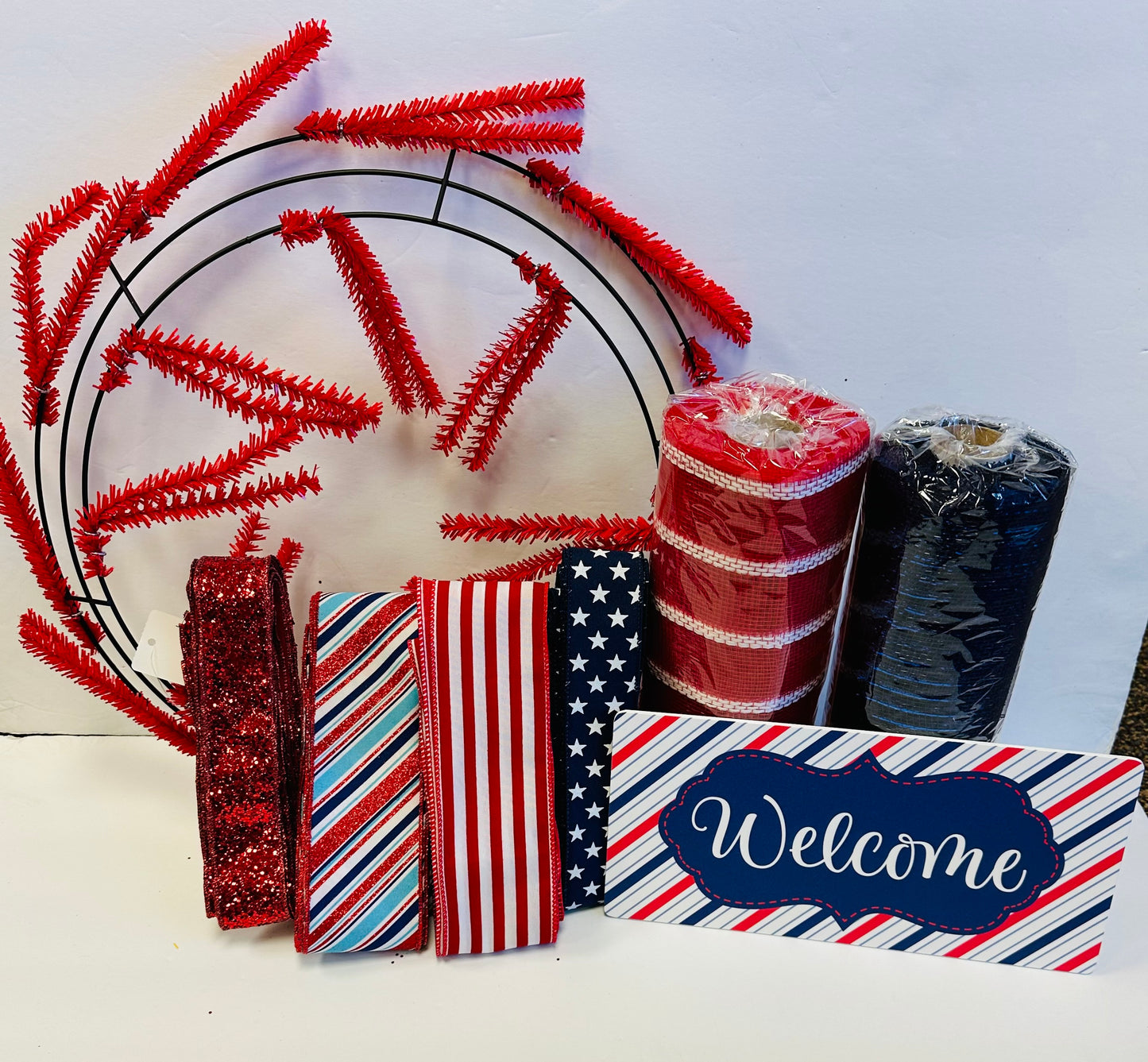 Party Kit - Patriotic Welcome DIY Kit (Diagonal Stripe) (Copy)