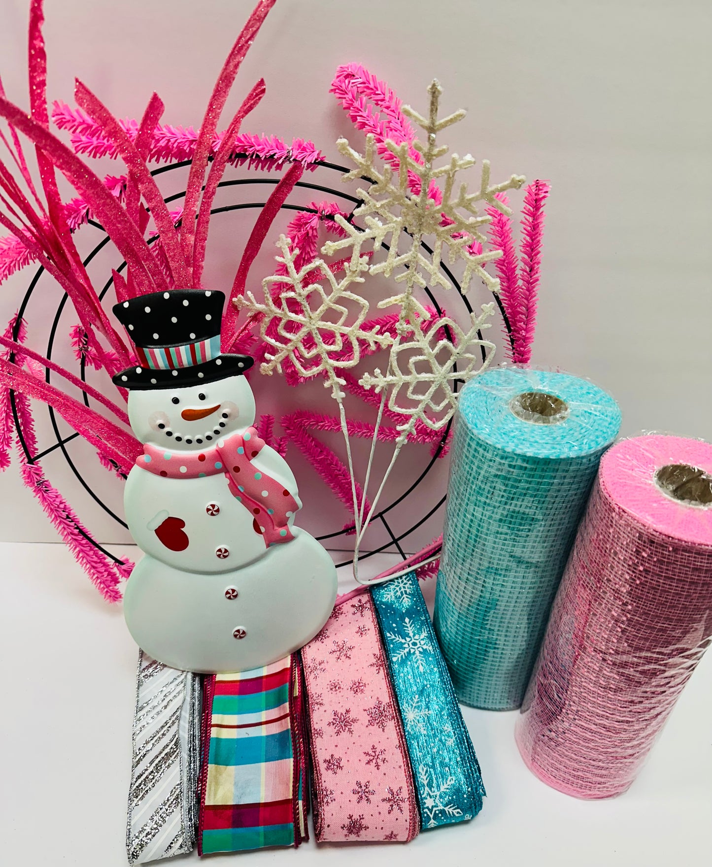 Snowman DIY Winter Wreath Kit