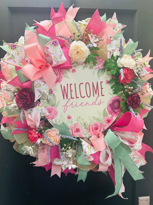 16"L Rose/Daisy/Lavender Floral Bush x 18