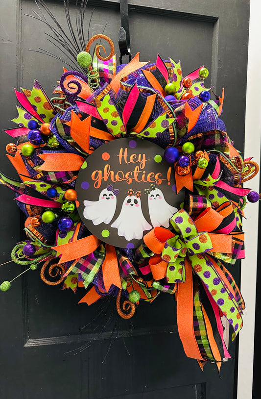 Hey Ghosties! Halloween Wreath