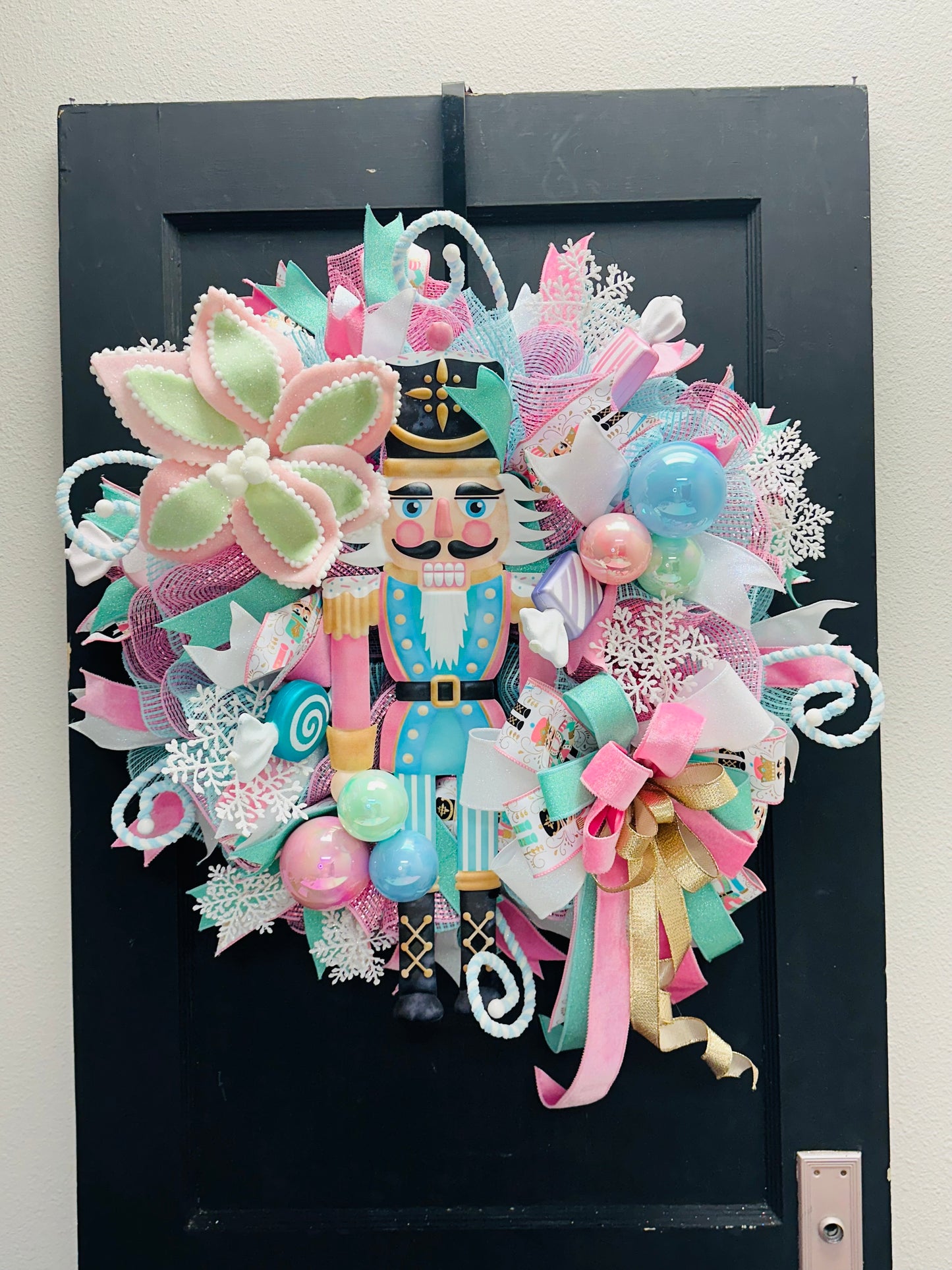 Pastel Nutcracker Christmas Winter Holiday Wreath